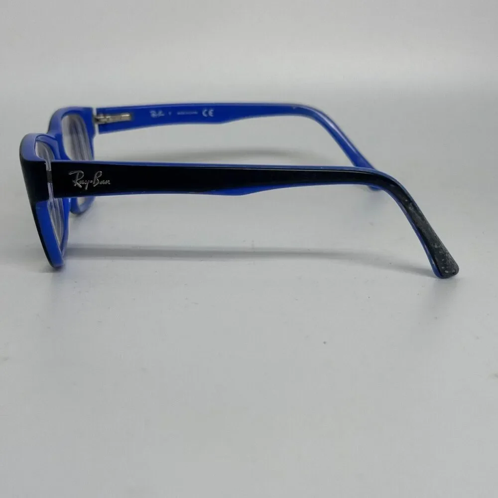 Ray-Ban RB5268 5179 Kids Eyeglasses Frames Black Blue‎ Square 52-17-135 H15744
